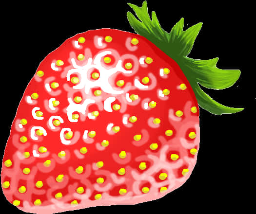 Vibrant Digital Strawberry Art