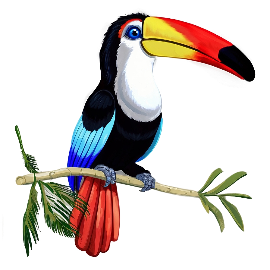 Vibrant Feathered Toucan Png Ako13