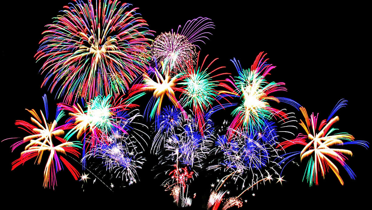 Vibrant_ Fireworks_ Display_ Background