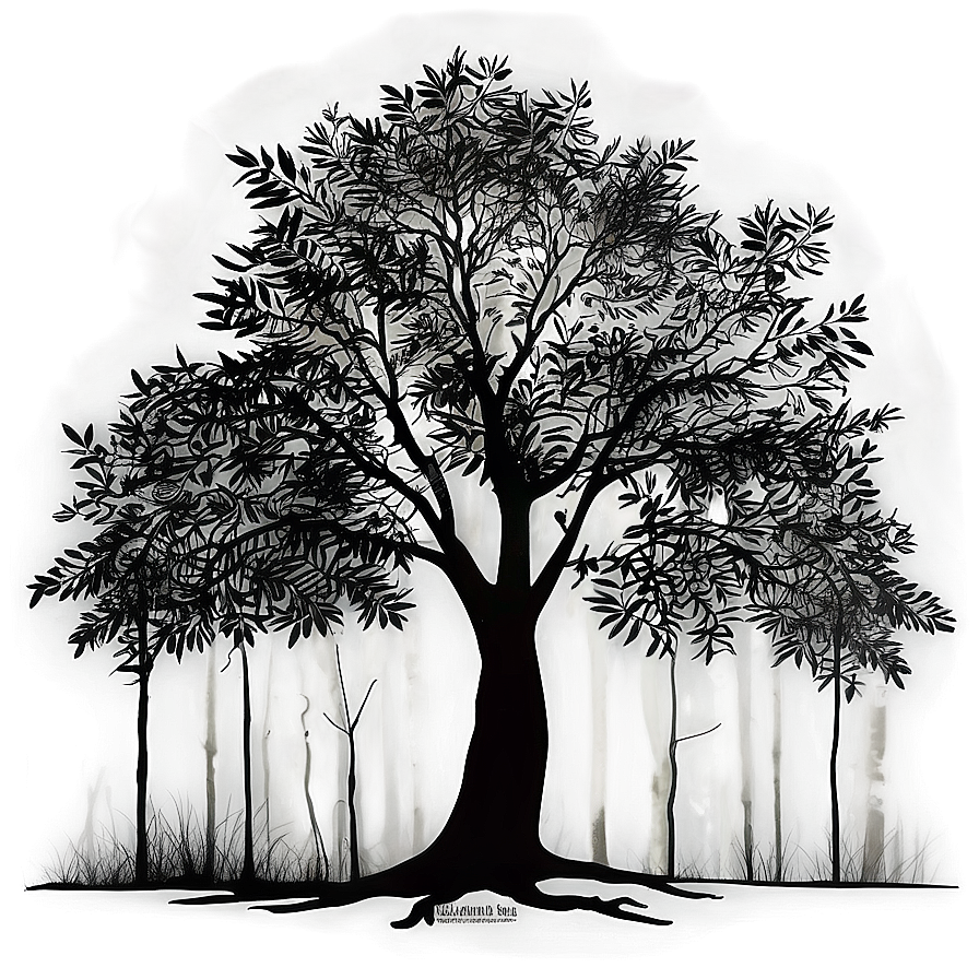 Vibrant Forest Silhouette Png 29