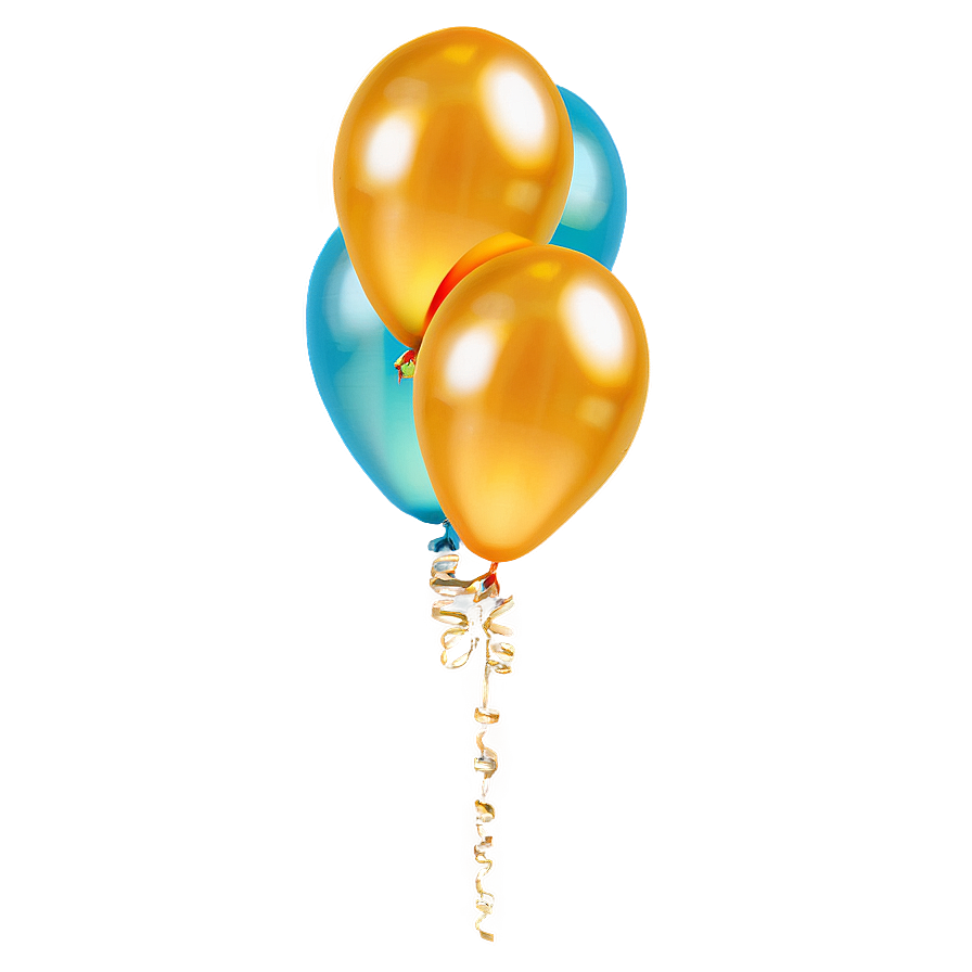 Vibrant Gold Balloon Png 69