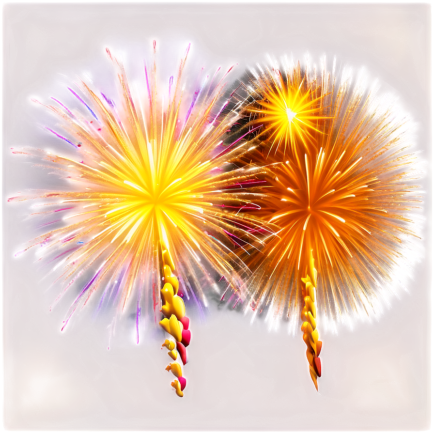 Vibrant Gold Fireworks Show Png Qkk45