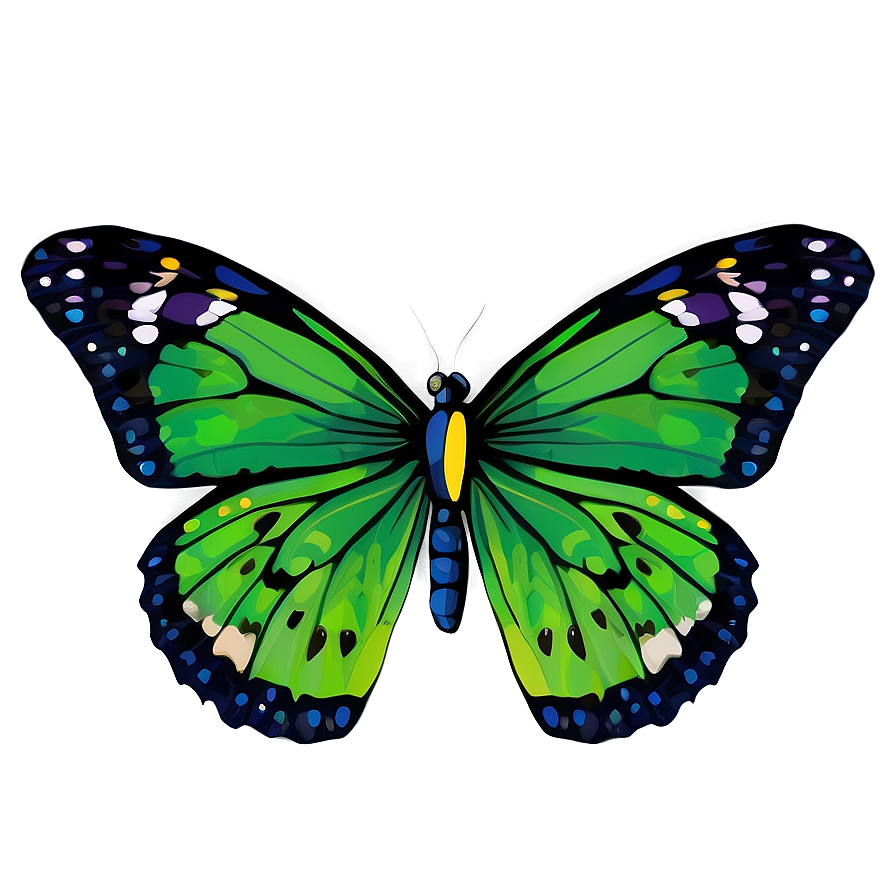 Vibrant Green Butterfly Graphic Png 83