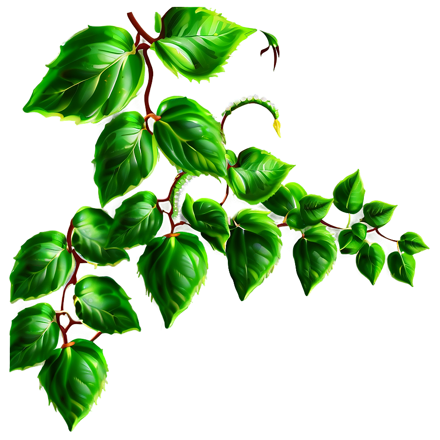 Vibrant Green Leaves Vine