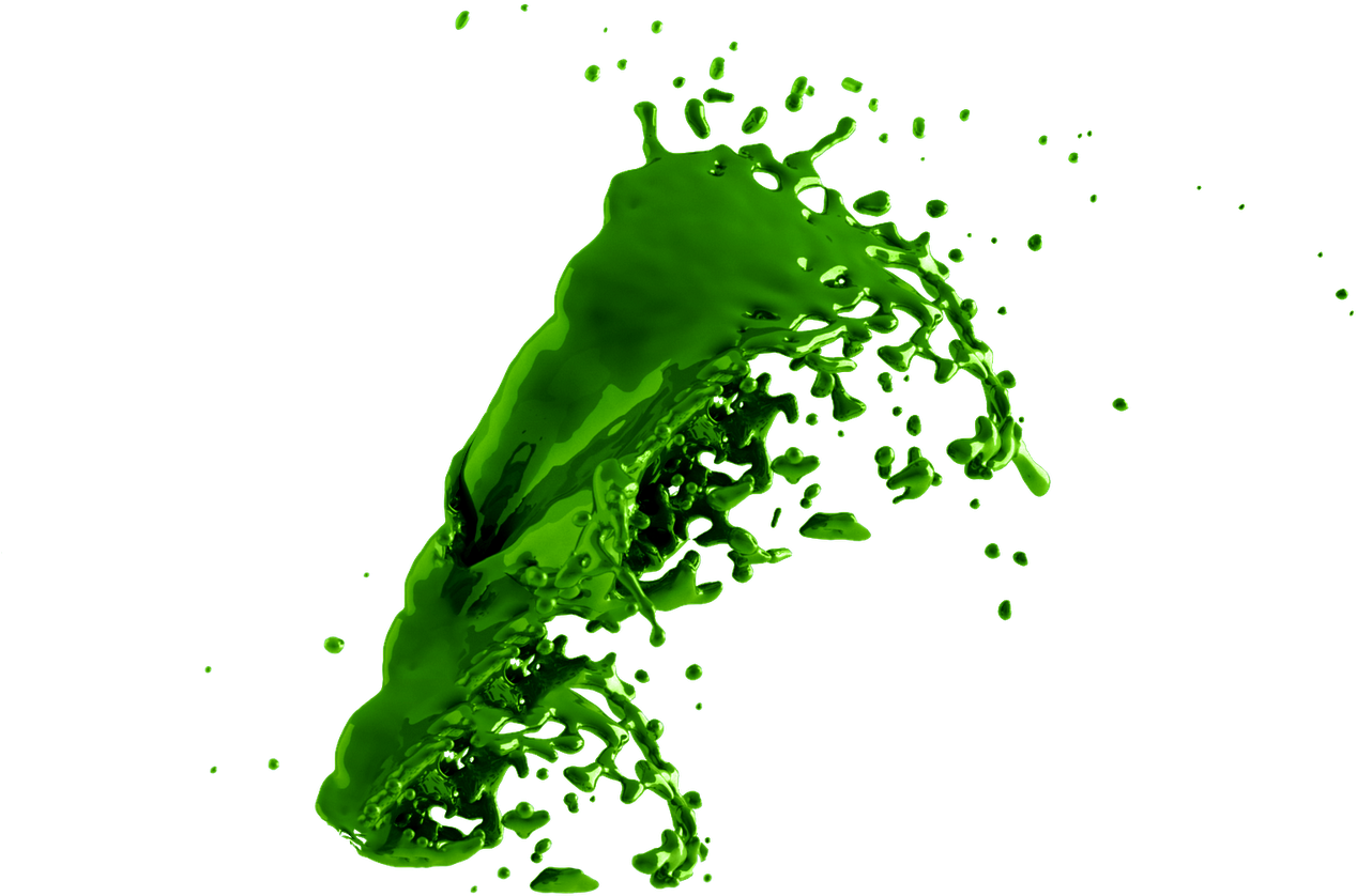 Vibrant Green Paint Splash