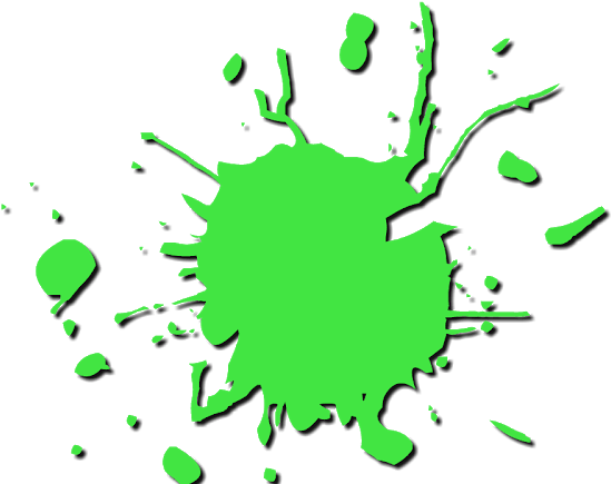 Vibrant Green Paint Splat