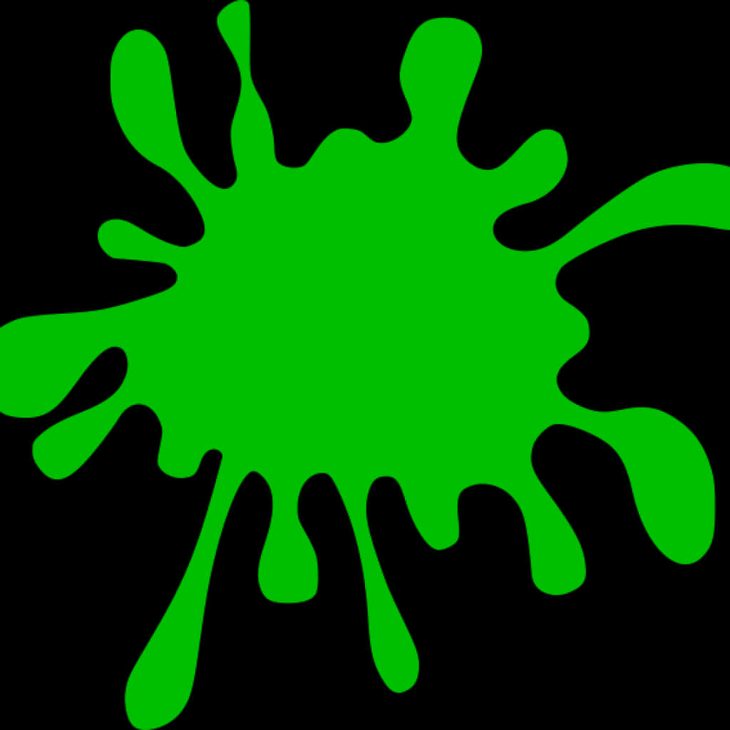 Vibrant Green Paint Splatter