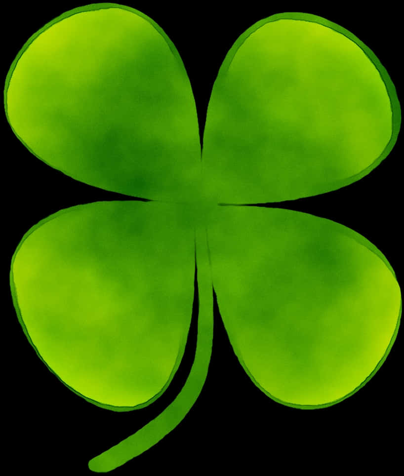 Vibrant Green Shamrock Illustration