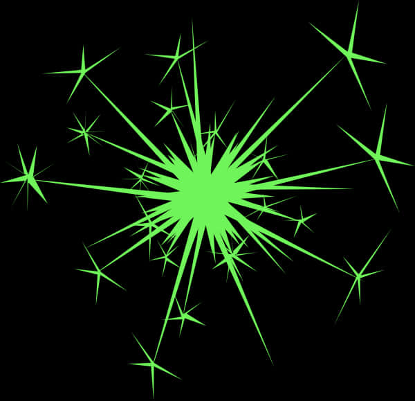 Vibrant Green Sparkle Explosion