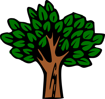 Vibrant Green Tree Graphic