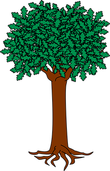 Vibrant Green Tree Illustration