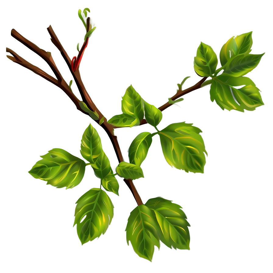 Vibrant Green Vine Branch.png