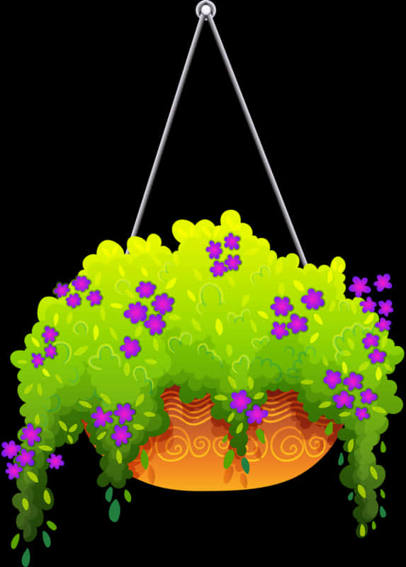 Vibrant Hanging Plant Illustration