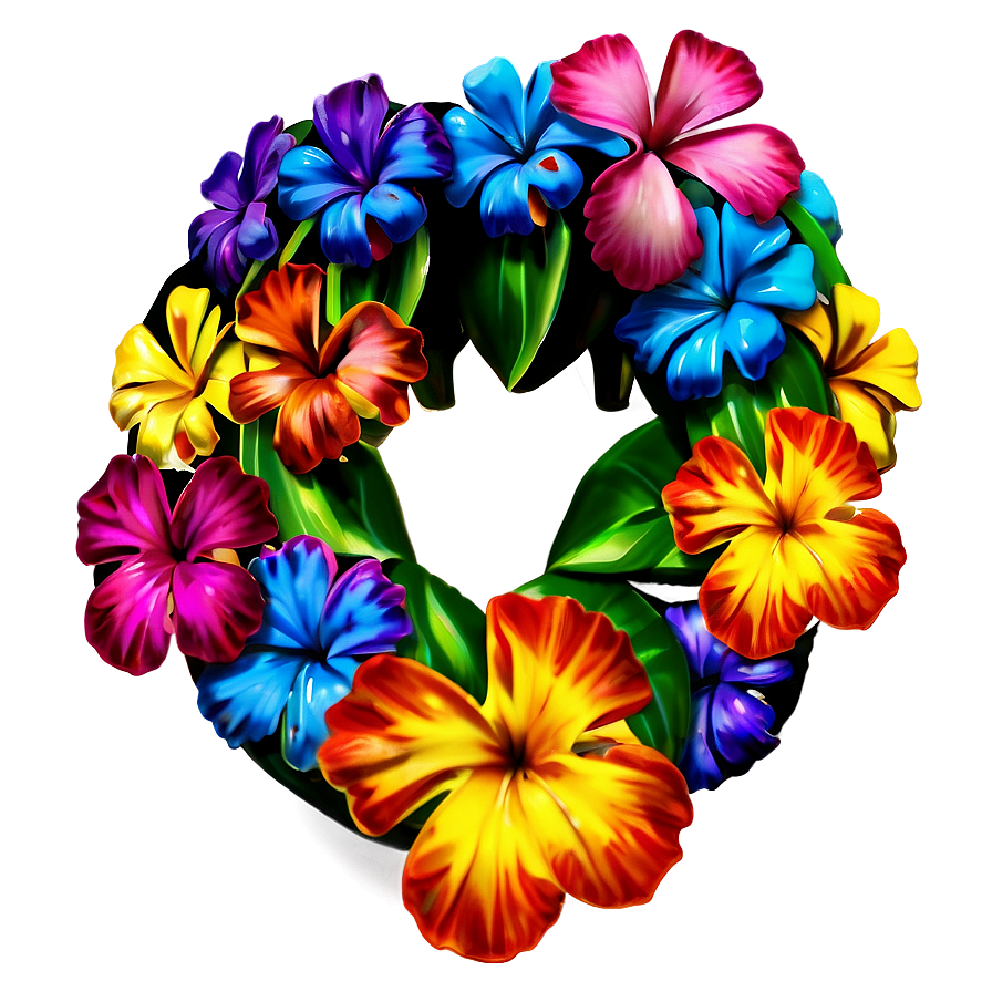 Vibrant Hawaiian Lei Png Goj4