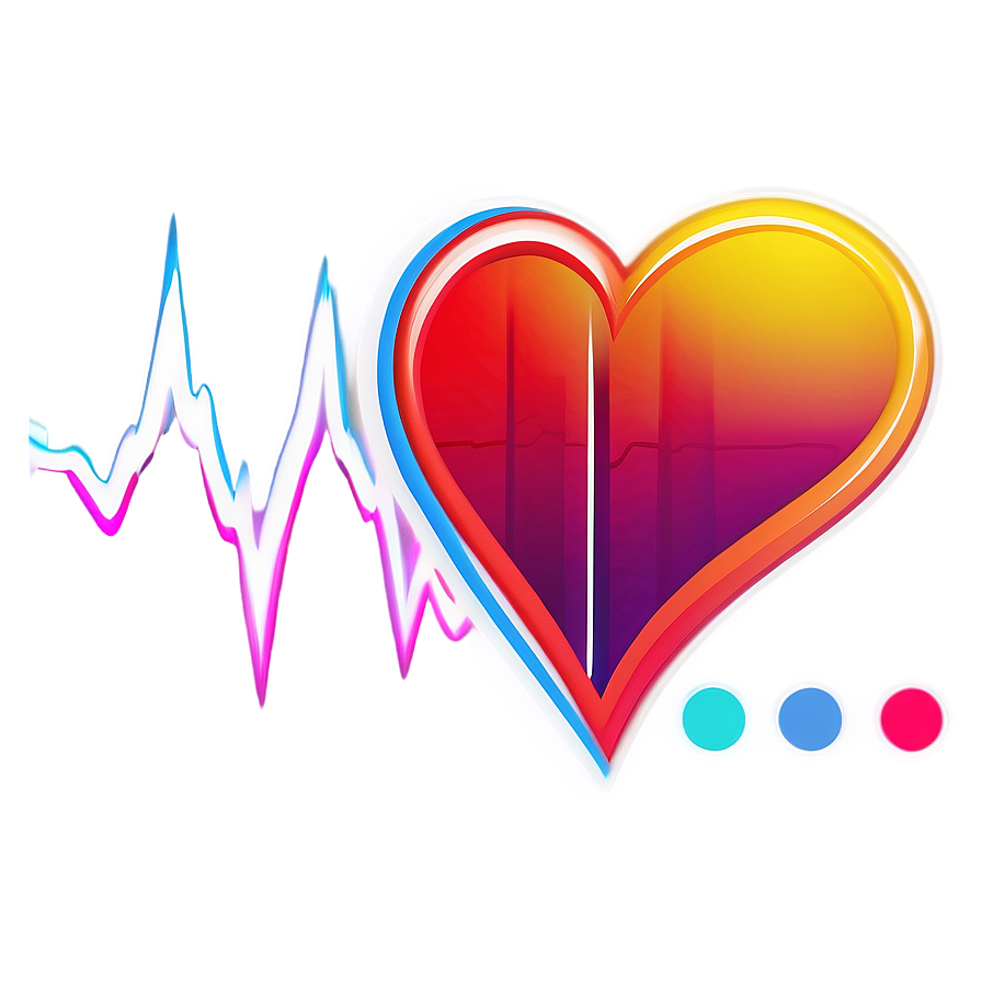 Vibrant Heartbeat Line Graphic Png Fvt96