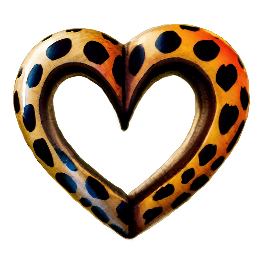 Vibrant Leopard Heart Drawing Png 10