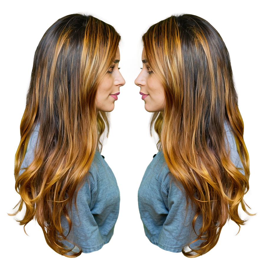 Vibrant Long Hair Highlights Png 86