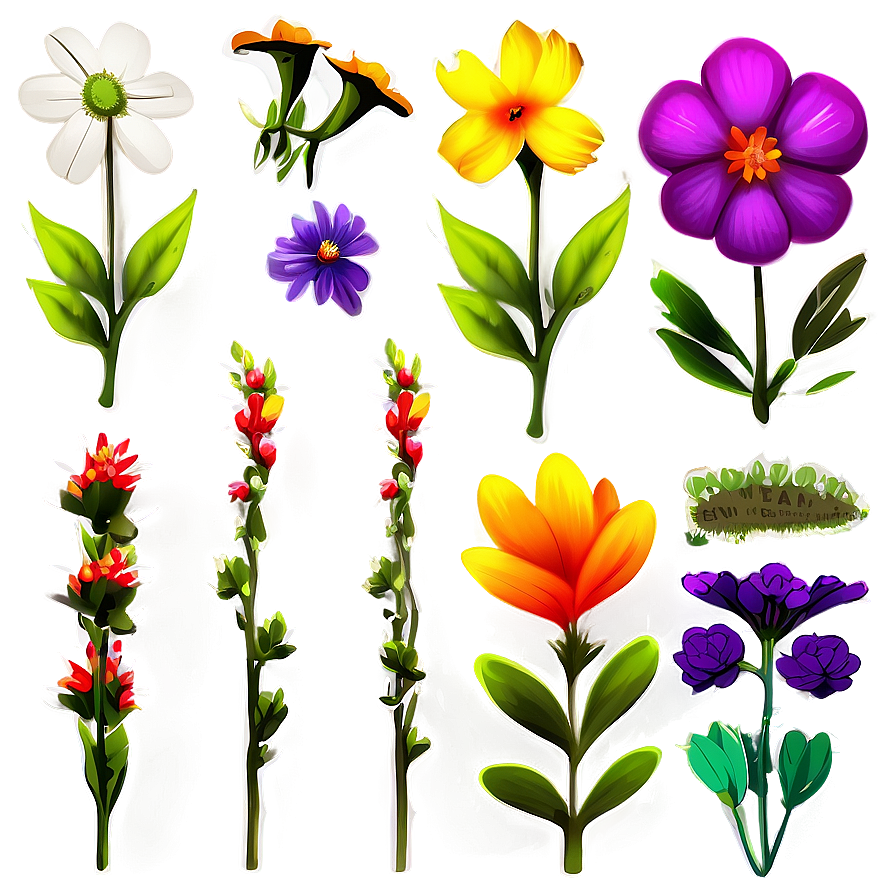 Vibrant Meadow Wildflowers Png 06202024