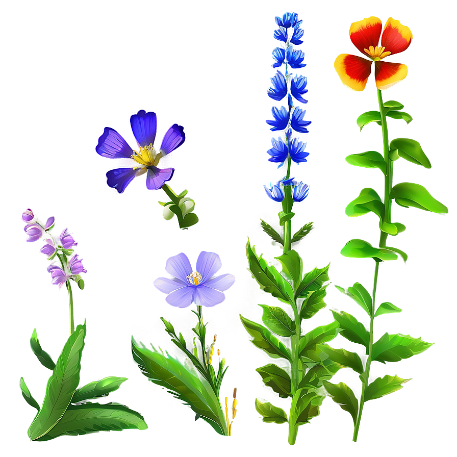 Vibrant Meadow Wildflowers Png Lpk