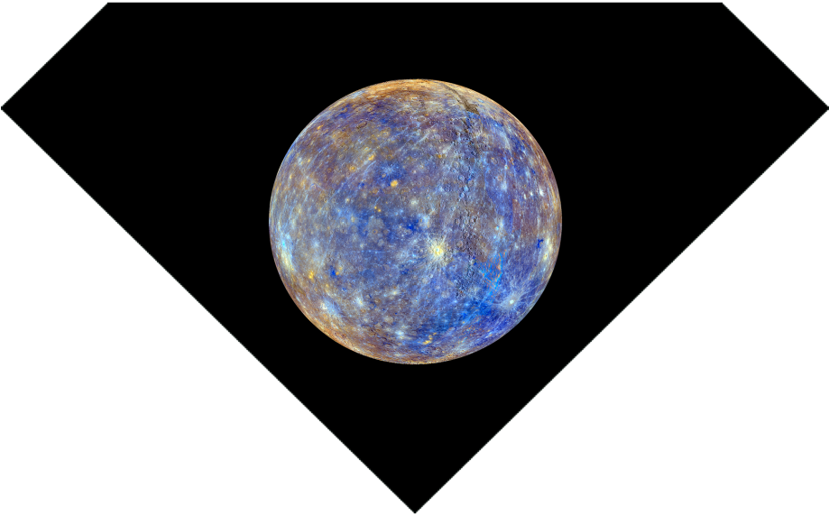 Vibrant Mercury Planet Space View