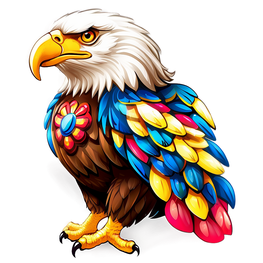 Vibrant Mexican Eagle Graphic Png Ngp31