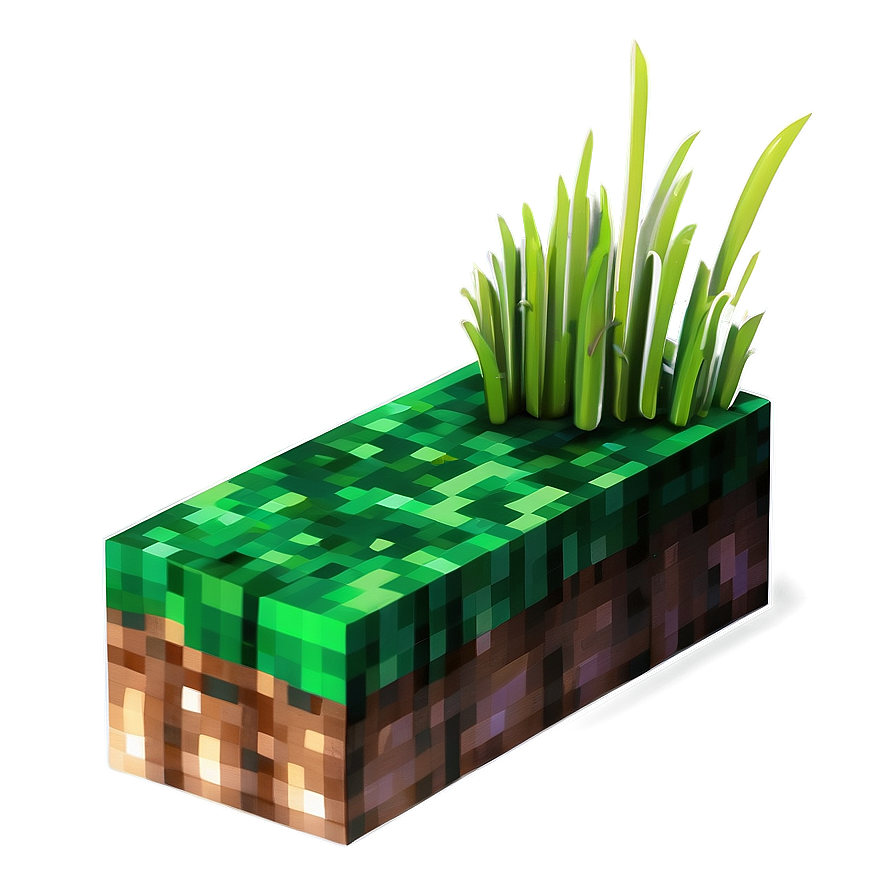 Vibrant Minecraft Grass Block Png 51