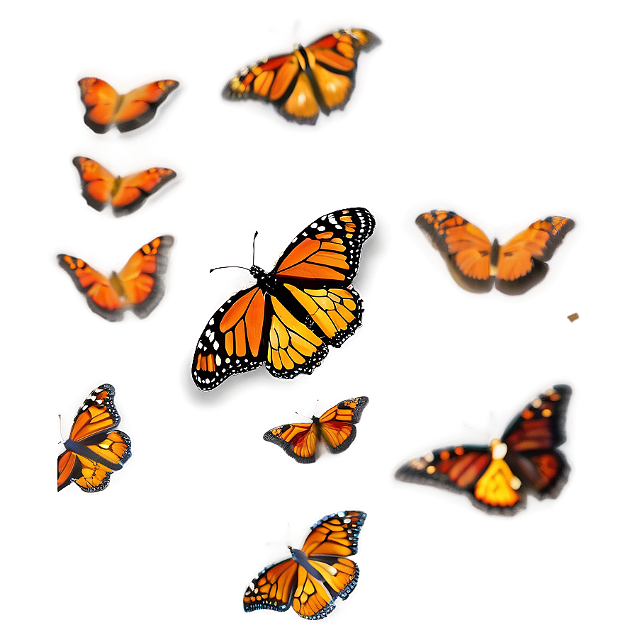 Vibrant Monarch Butterflies Png Wqi