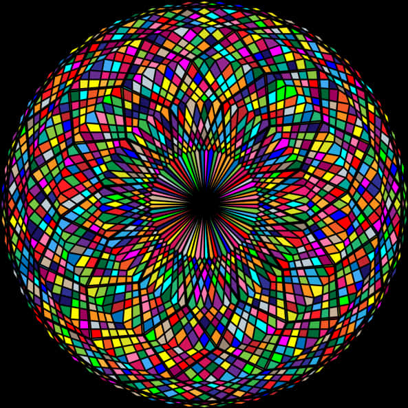 Vibrant Mosaic Sphere