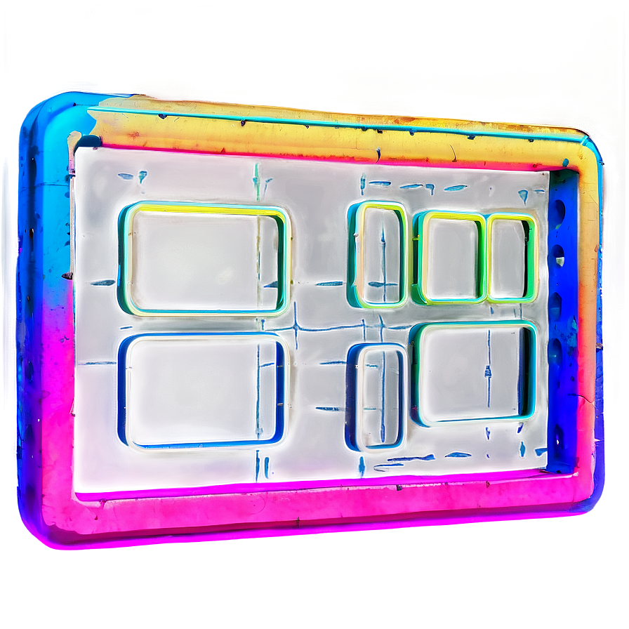 Vibrant Neon Rectangle Png 06272024