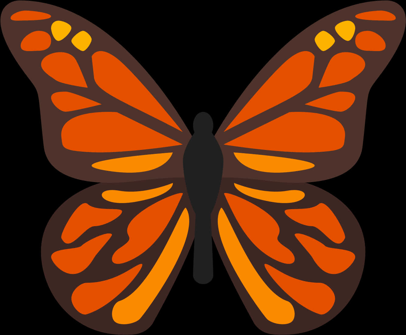 Vibrant Orange Butterfly Graphic