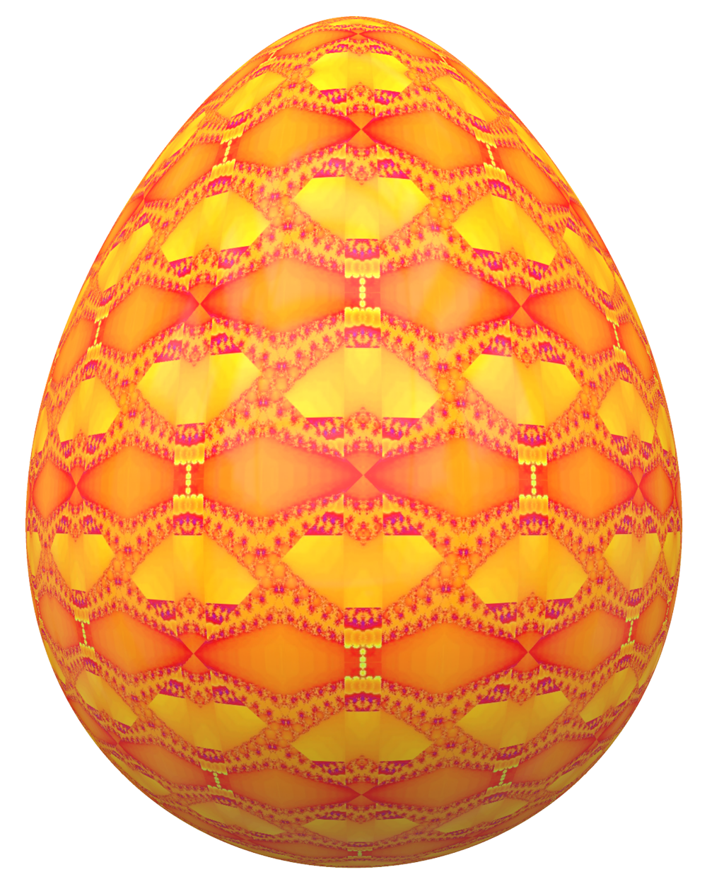 Vibrant Orange Easter Egg Pattern