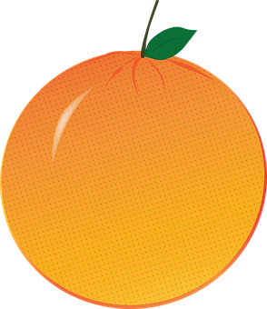 Vibrant Orange Fruit Illustration