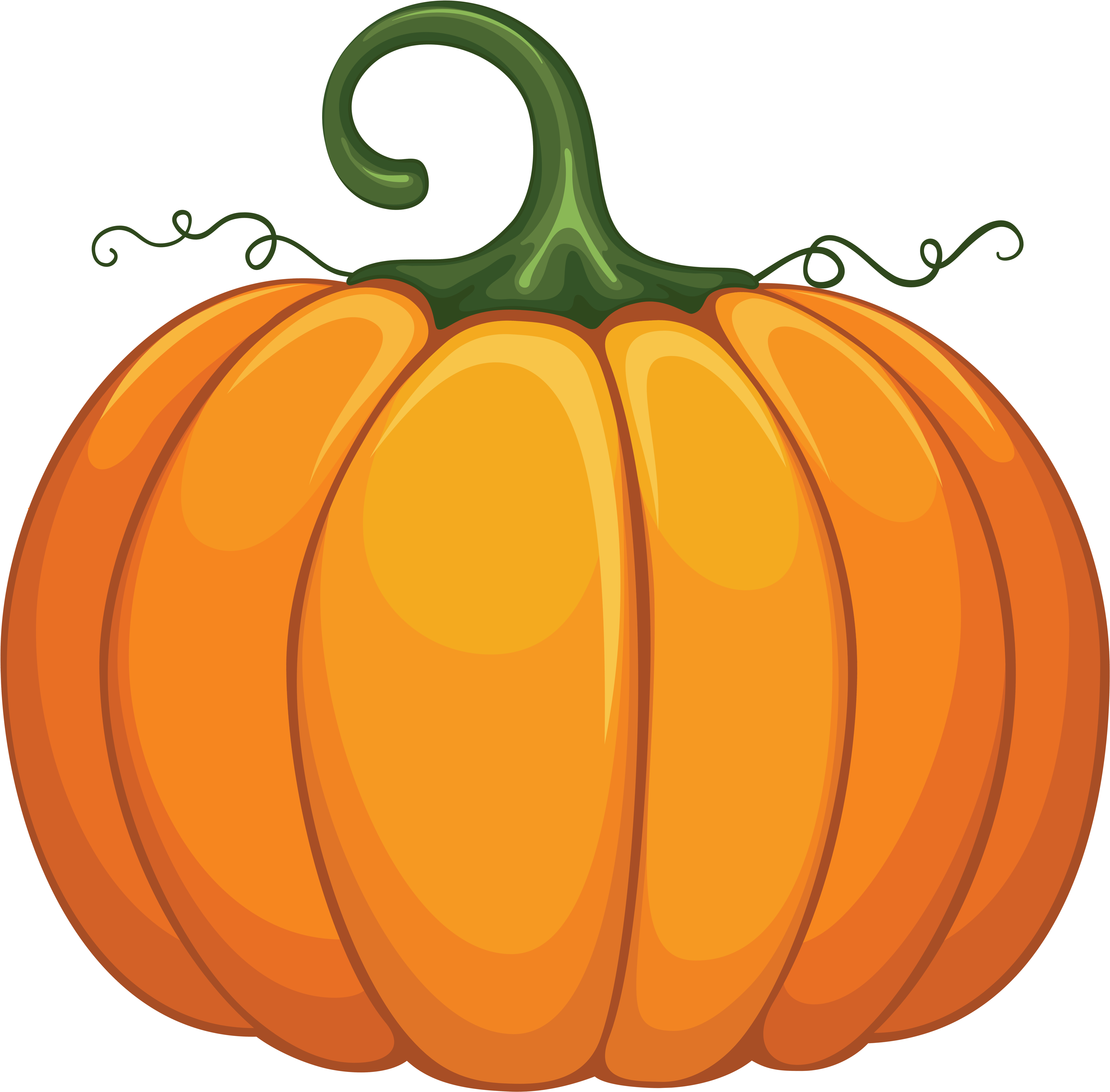 Vibrant Orange Pumpkin Illustration