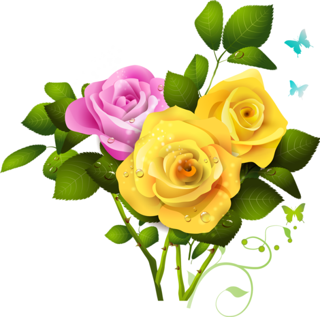 Vibrant_ Pink_and_ Yellow_ Roses_ Artwork