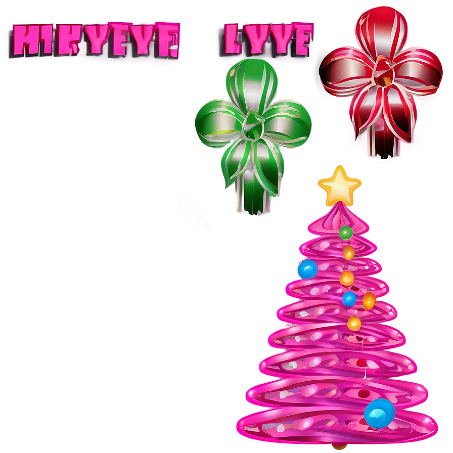 Vibrant Pink Christmas Tree Png 06122024