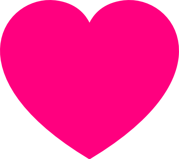 Vibrant Pink Heart Shape