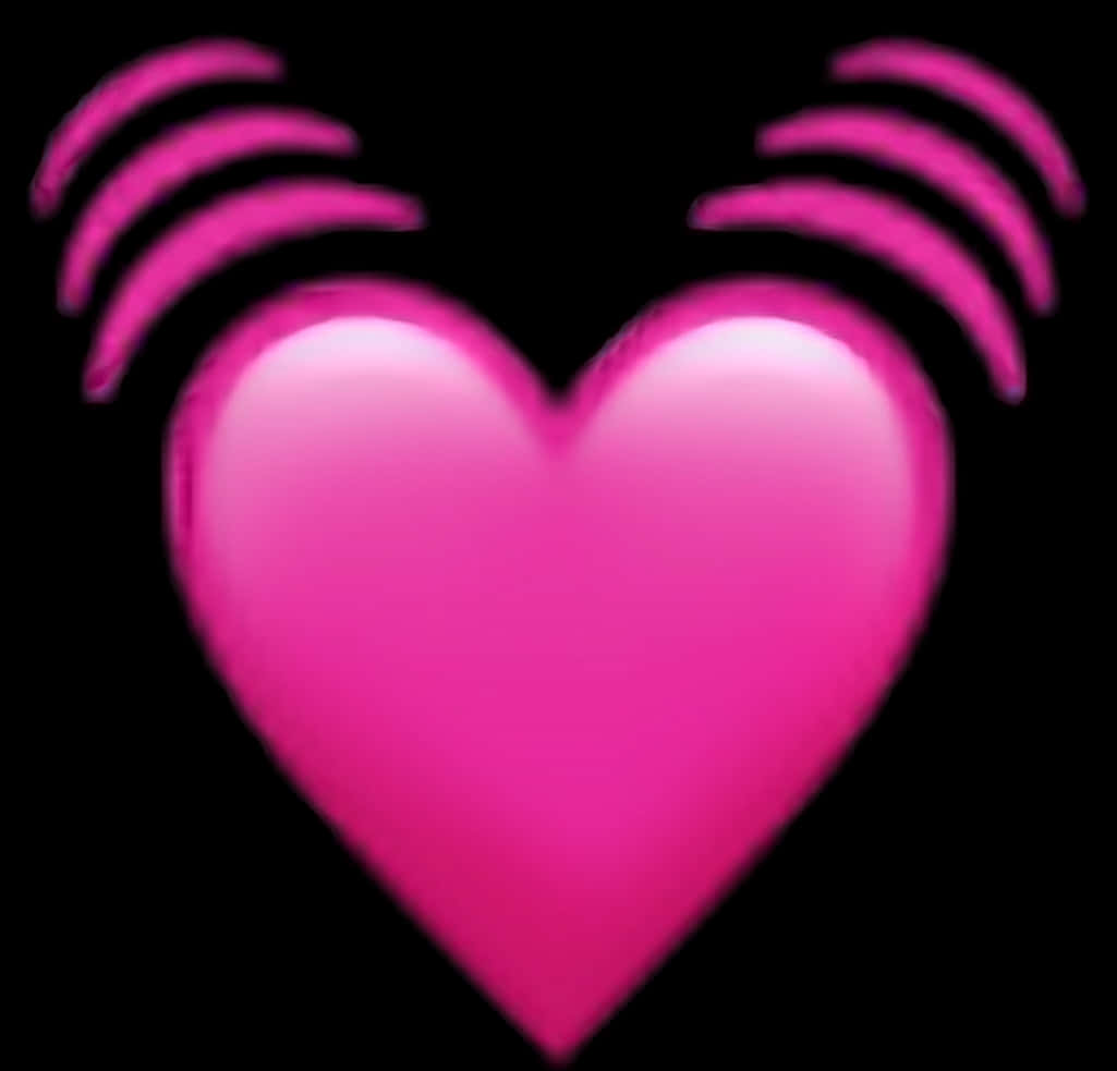 Vibrant Pink Heart Wifi Signal