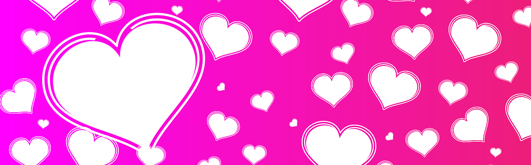 Vibrant Pink Hearts Banner