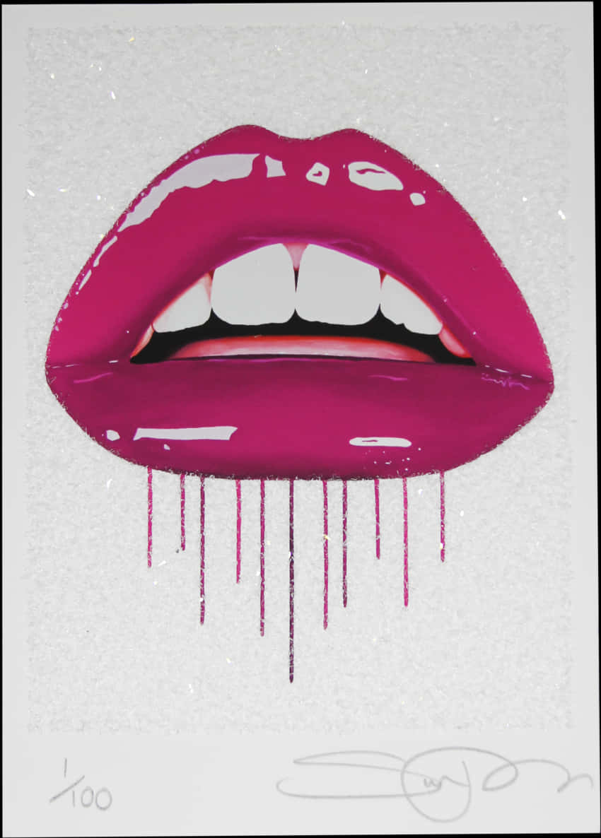 Vibrant_ Pink_ Lips_ Artwork