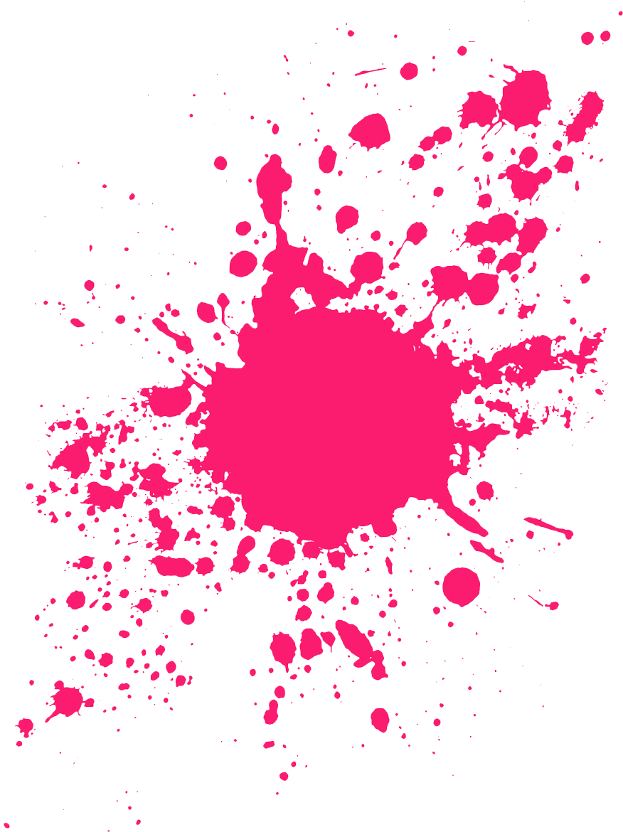 Vibrant Pink Paint Splashon Gray