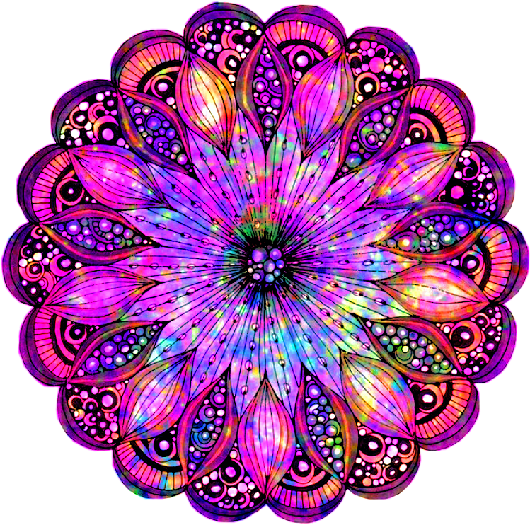 Vibrant_ Psychedelic_ Mandala_ Art