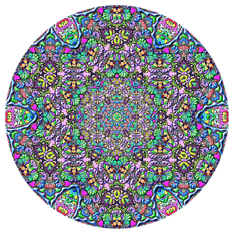 Vibrant_ Psychedelic_ Mandala_ Art