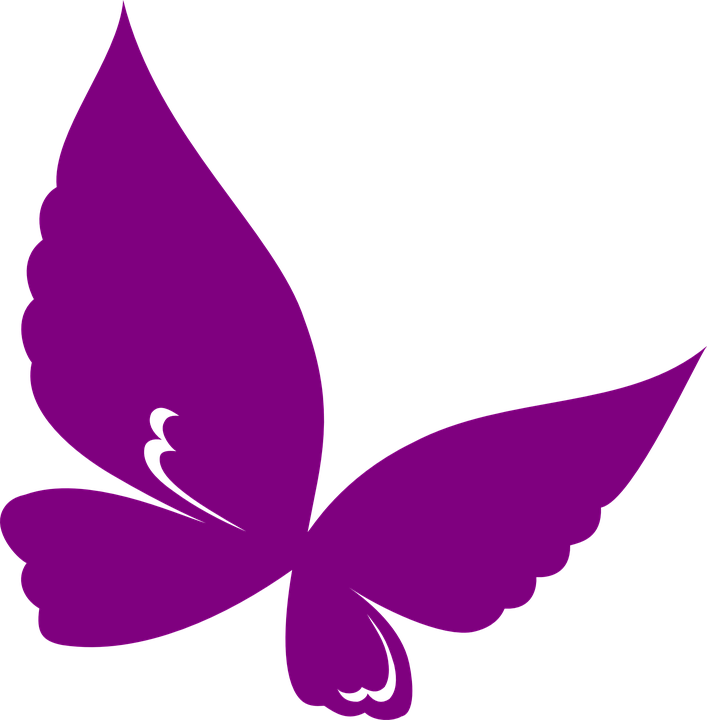 Vibrant Purple Butterfly Graphic