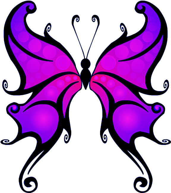 Vibrant Purple Butterfly Illustration