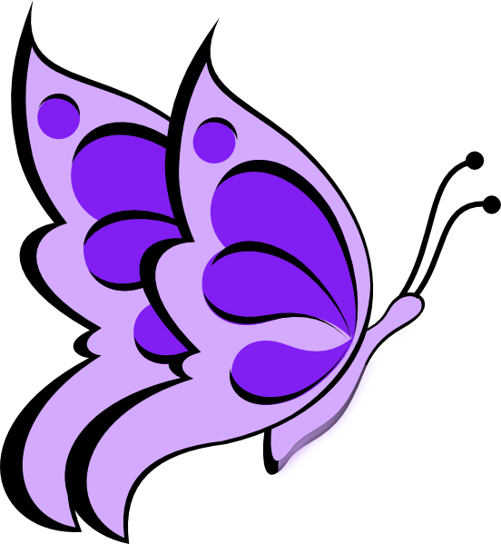 Vibrant Purple Butterfly Illustration