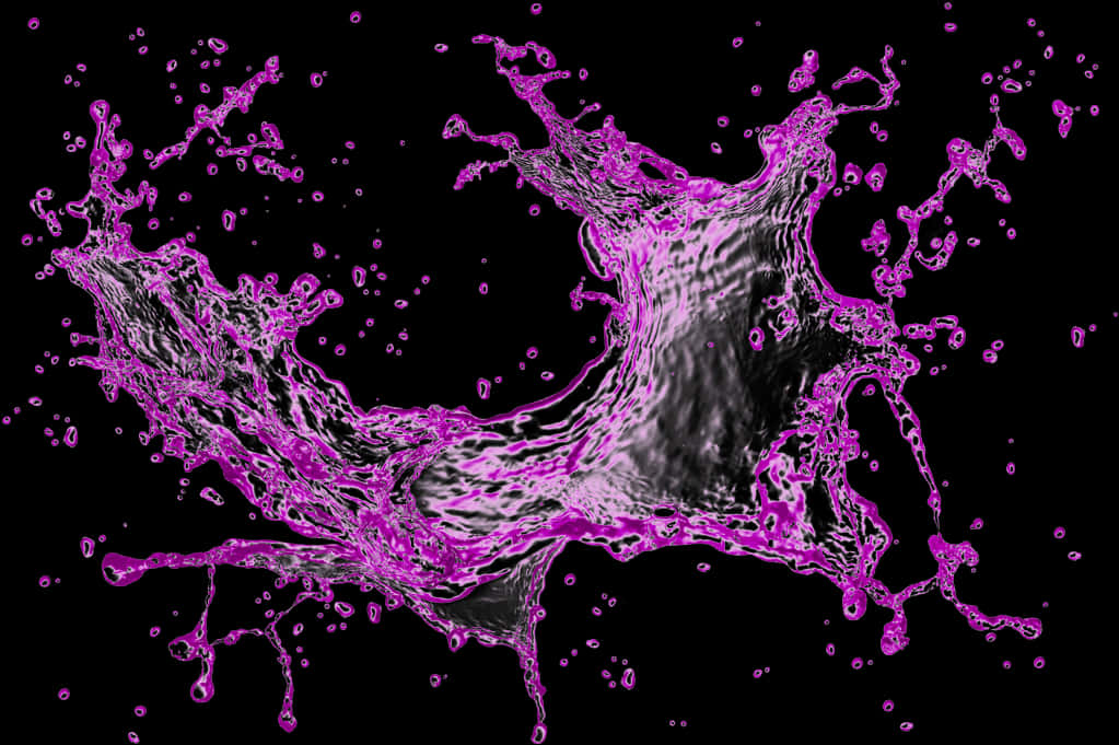 Vibrant Purple Liquid Splash