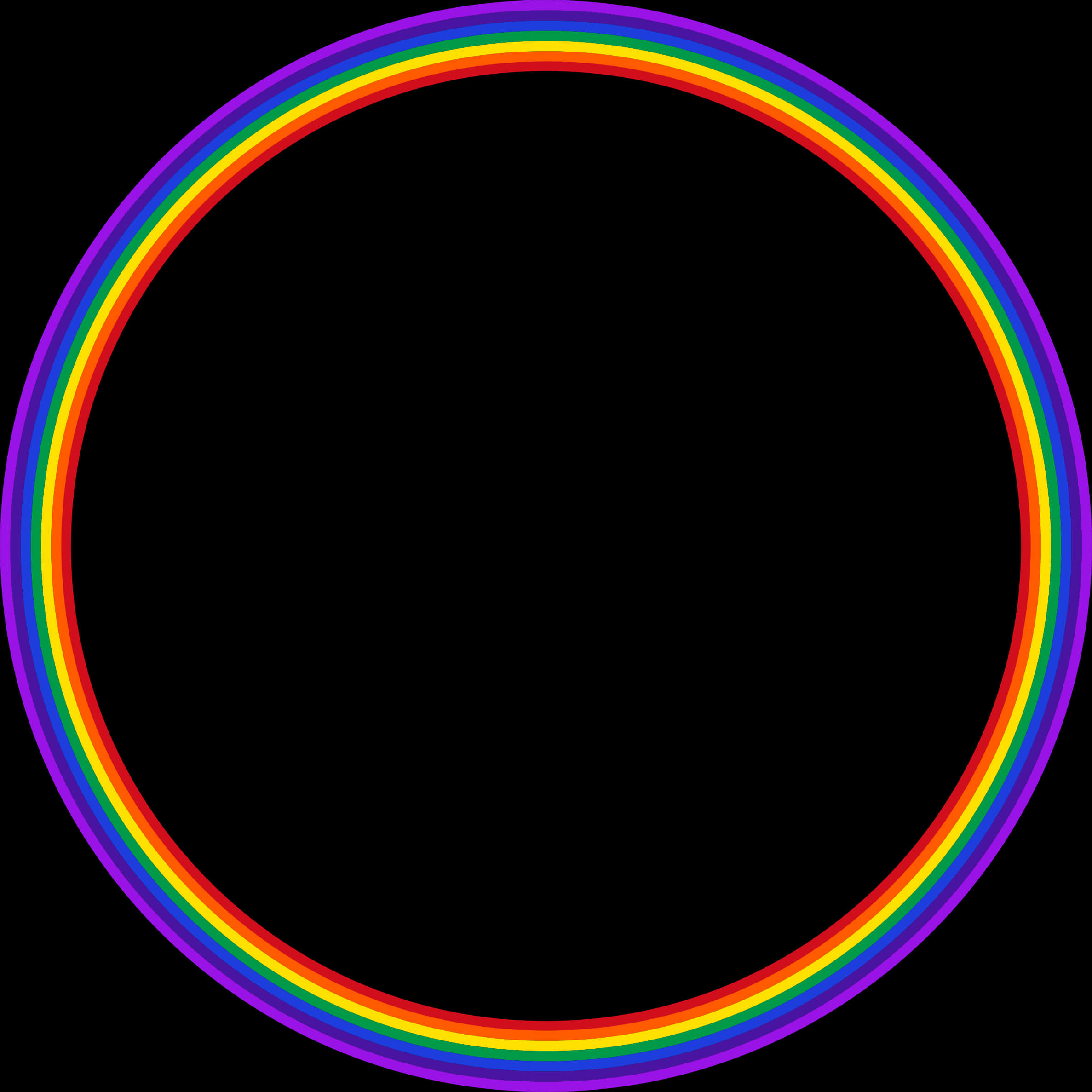 Vibrant Rainbow Circle Graphic