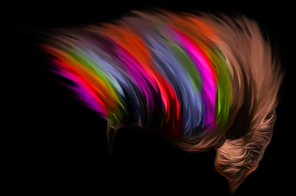 Vibrant_ Rainbow_ Hair_ Sweep