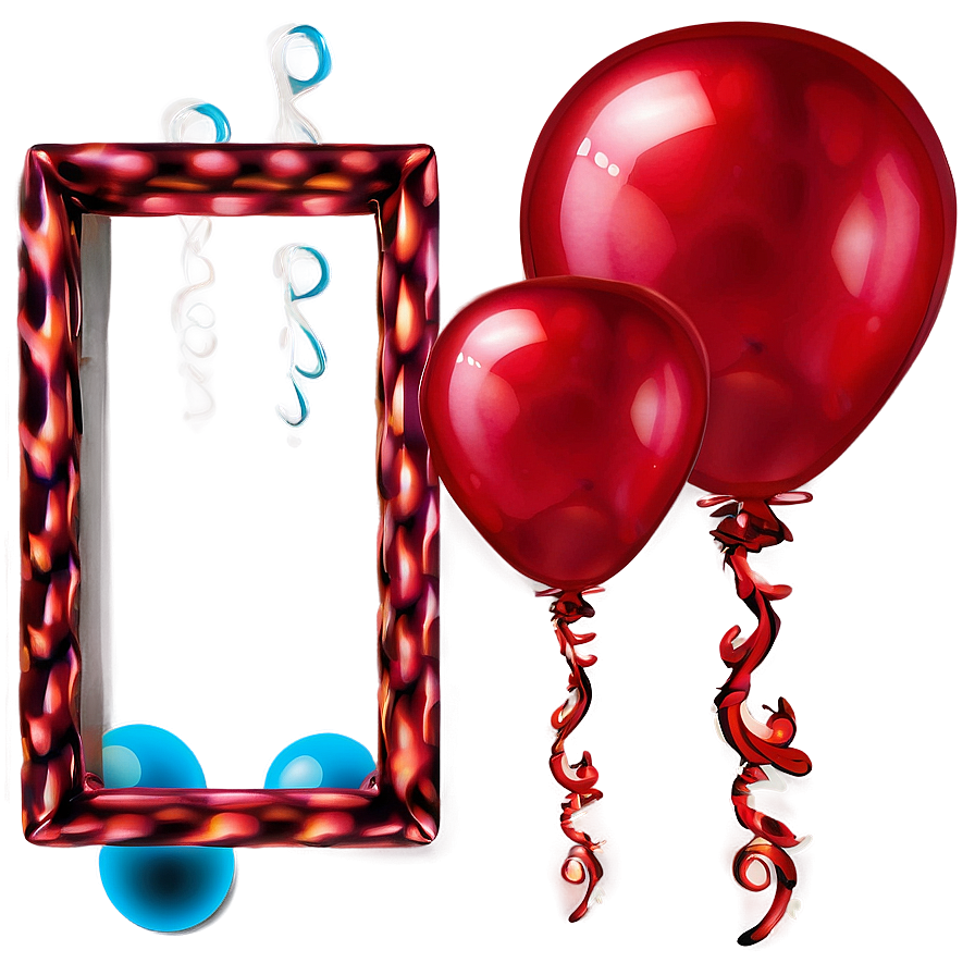 Vibrant Red Balloons Png Icv