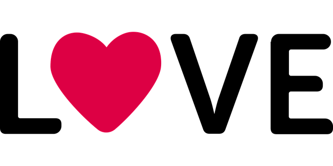 Vibrant Red Heart Black Background